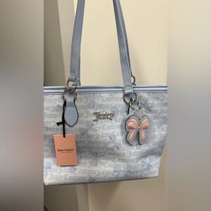 Juicy Couture Blue Star Simply Sweet Tote with Bow Charm